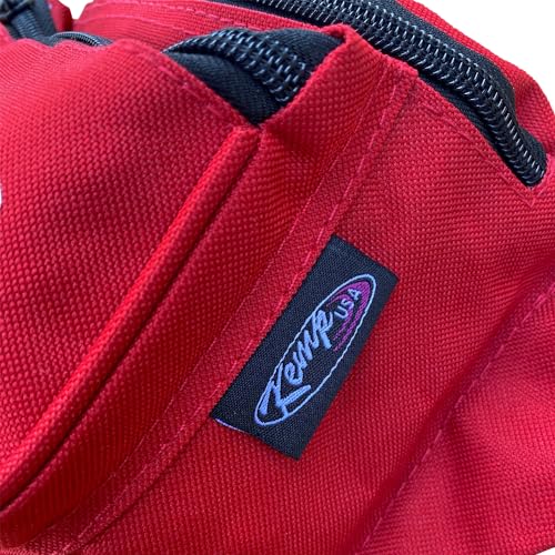 Kemp USA Lifeguard Fanny Pack Waist Hip Bag with GUARD Logo Red Water-Resistant Tactical Medical Storage Pouch for First Aid CPR Kit EMS Lifeguard Gear Organizer