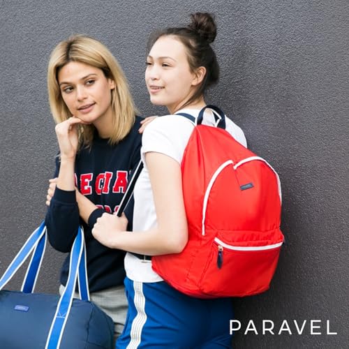 Paravel Fold Up Travel Backpack | Packable and Lightweight Foldable Travel Bag | Carry On Nylon Backpack with Trolley Sleeve, Safari Green