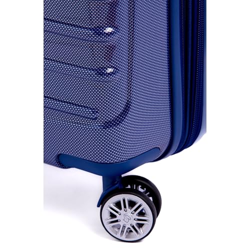 Gabbiano Vintage 3-Piece Luggage PC Hard Shell Set – Expandable Polycarbonate Luggage Set with Spinner Wheels, TSA Lock, Hardside Vintage Luggage Sets (Blue, Large 31")