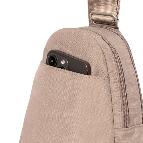 Baggallini Double Zip Mini Sling, Moonrock