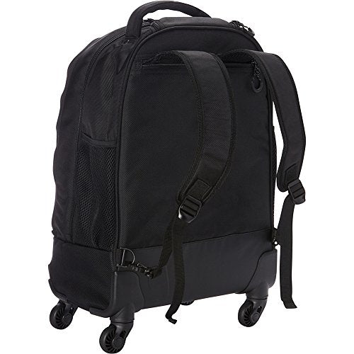 Kenneth Cole REACTION 17" Polyester Dual Compartment 4-Wheel Laptop Backpack, Black