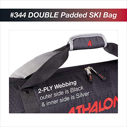 Athalon Double Padded Ski Bag (Black, 180cm)