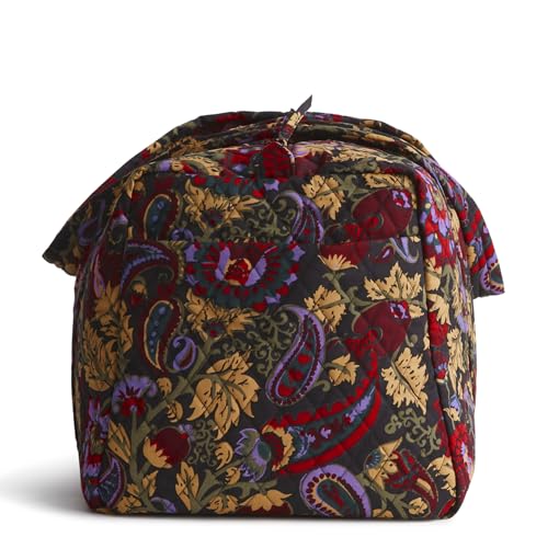 Vera Bradley Women's Premium Cotton Original Duffel Bag, Midnight Garden Paisley, One Size