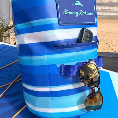 Tommy Bahama 20L Waterproof Dry Bag, Roll-Top (Harbor Stripe)