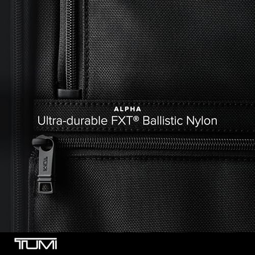 TUMI - Alpha Garment 4 Wheeled Carry-On - Garment Compartment Fits 6 Suits or Dresses - Carry On Luggage for Travel - Black