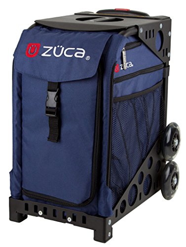 ZUCA Sport Mobile Wheeled Luggage Complete Set - Midnight Navy With Black Frame Bundle