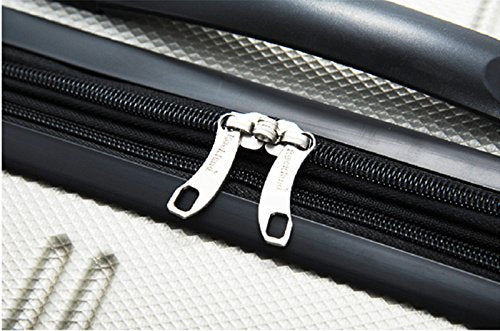 Rockland Melbourne Hardside 2 Piece Expandable Spinner Wheel Luggage Set, (20"/28"), Silver