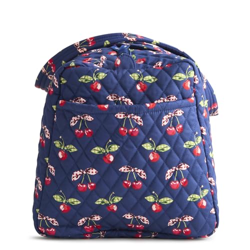 Vera Bradley Women's Premium Cotton Original Duffel Bag – Carry On Weekender Travel & Gym Bag – Cherry Picking, 40L