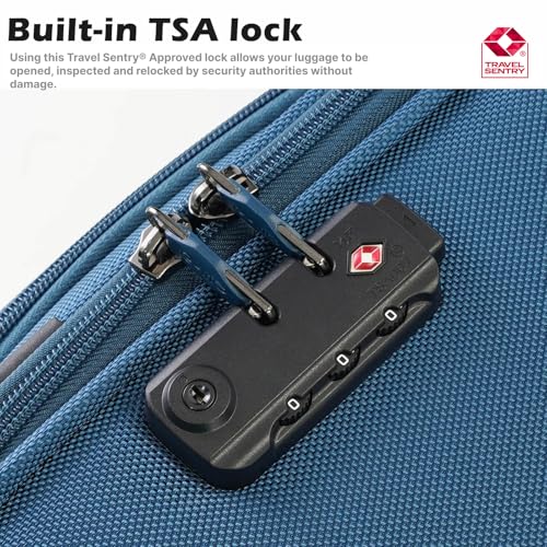 Coolife Luggage 4 Piece Set Suitcase Spinner TSA Lock Softshell lightweight (purple+sliver)