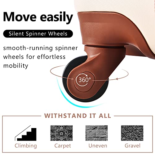 Luggage 3 Pcs ABS Hardside Luggage Sets Spinner Wheels Suitcases