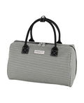 London Fog Cambridge 16" Classic Satchel, Black White Houndstooth