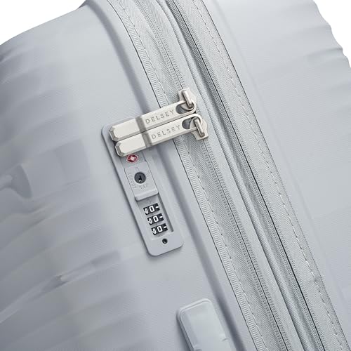 DELSEY Paris Dune Hardside Expandable Luggage with Spinner Wheels, Lunar Rock, Checked-Medium 25 Inch
