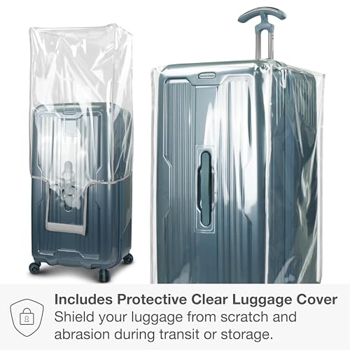 Traveler's Choice Ultimax II Polycarbonate Hardside Luggage with Spinner Wheels, Rose Pink, 28-Inch Medium Trunk