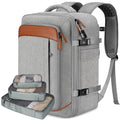 Vancropak Carry on Backpack, Flight Approved 18x14x8 Travel Backpack with 3 Packing Cubes, Expandable Large 40L Travel Bag fits 17.3" Laptop, Anti Theft Luggage Suitcase Weekend for Women Men, Grey