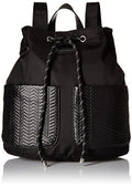 Calvin Klein Athleisure Dressy Nylon/cire Backpack, Black/White Tweed Print