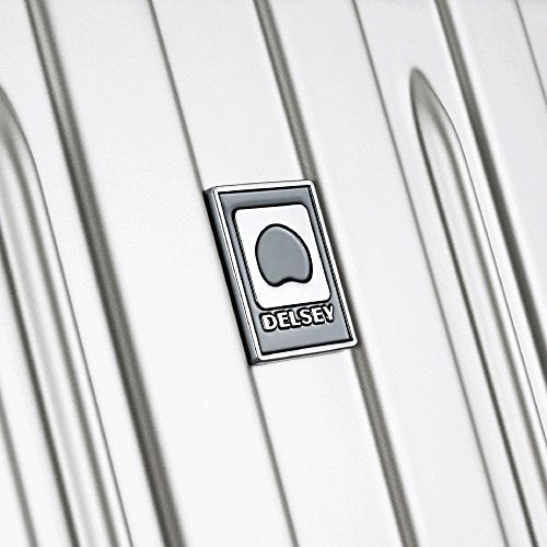 DELSEY PARIS Titanium Hardside Expandable Luggage with Spinner Wheels Checked Luggage, Silver, Checked-Medium 25 Inch