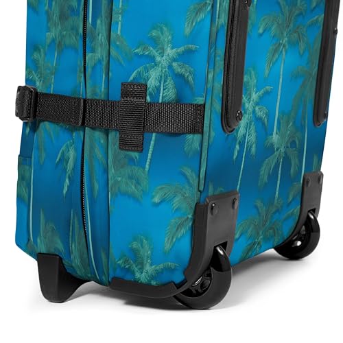 EASTPAK Tranverz L – 121L Large Soft Sided Checked Luggage, Dual Compartments, TSA Lock, Compression Straps & Smooth Inline Wheels, Brize Tree Navy
