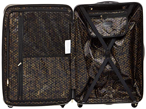 American Tourister Belle Voyage Hardside Luggage with Spinner Wheels, Black, Checked-Medium 25-Inch