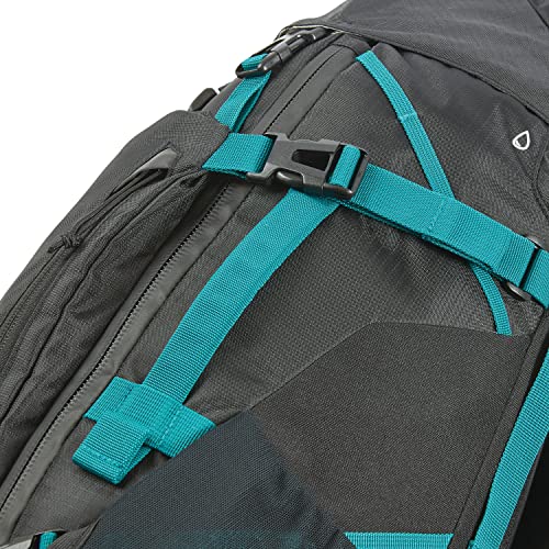 High Sierra Pathway 2.0 Backpack with Hydration Storage Sleeve, for Hiking, Biking, Camping, Traveling, Black, 75L