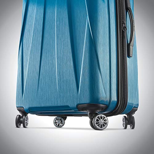 Samsonite Centric 2 Hardside Expandable Luggage with Spinner Wheels, Caribbean Blue, Checked-Medium 24-Inch