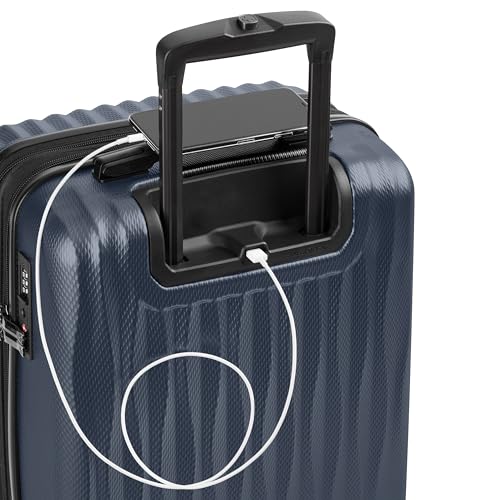 SwissGear 7272 Energie Hardside Expandable Luggage with Spinner Wheels, Navy, 3-Piece Set (19/24/27)