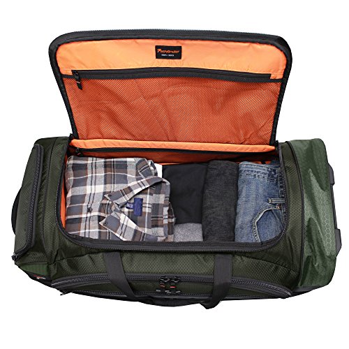 Pathfinder Gear 36 Inch Rolling Drop Bottom Duffel, Olive, One Size