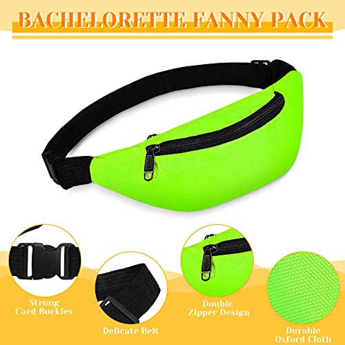 Frienda 12 Pieces Neon Fanny Pack Waist Bag Adjustable Waist Belt Bag Exercising Running Pack for Travel Party Festival Running Hiking Accessories, 6 Colors