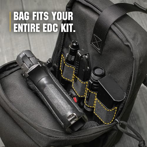 M-Tac CCW Sling Bag for Men & Women - EDC Shoulder Bag Tactical - Crossbody Concealed Carry Bag - Mens Chest Pack (Black)