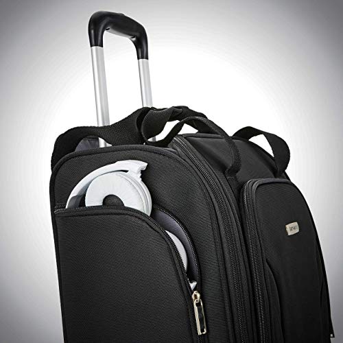 Samsonite Underseat Carry-On Spinner With USB Port, Jet Black, One Size