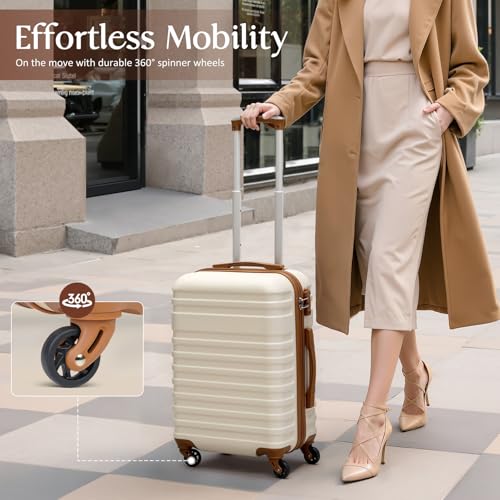 Coolife Luggage Sets Suitcase Set 3 Piece Luggage Set Carry On Hardside Luggage with TSA Lock Spinner Wheels (Black, 3 piece set (BP/TB/20))