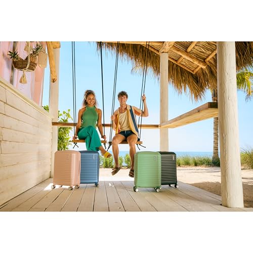 American Tourister Stratum 3.0 Carry-On Spinner, Airline Approved, Durable Hardside Luggage, Expands 1.5", RightHeight™ Adjustable Handle, Black