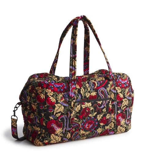 Vera Bradley Women's Premium Cotton Miramar Weekender Travel Bag, Midnight Garden Paisley, One Size