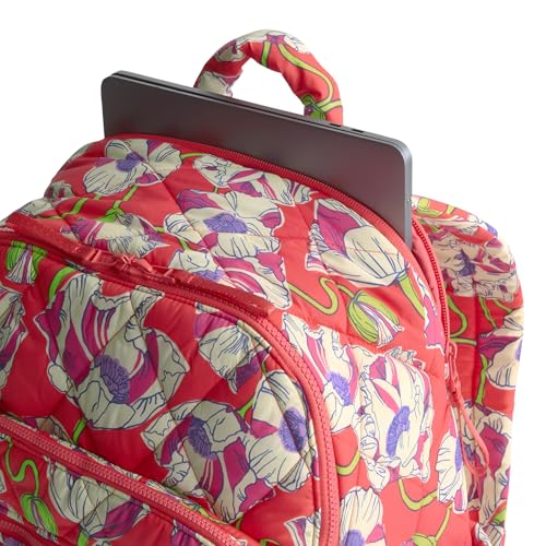 Vera Bradley Women's Featherweight Bancroft Backpack, Swirling Poppies, One Size