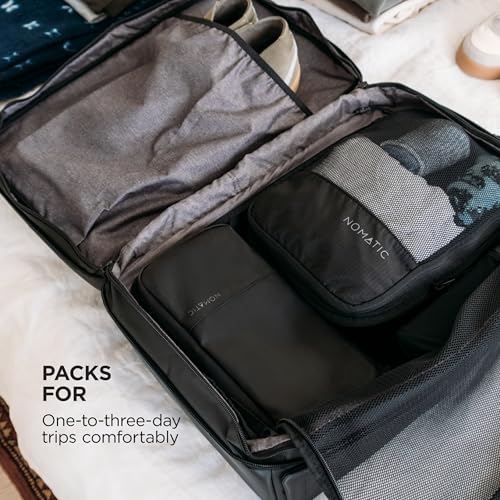 NOMATIC 20L Travel Pack - Mens Travel Backpack - Expandable to 30L - Water Resistant Daypack - TSA-Ready - Lightweight Business Traveling Backpack for Men - 16" Laptop Compartment