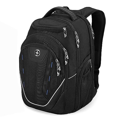 Swissdigital Design TSA Business Laptop Backpack For Men,Travel Backpack With USB Charging Port,College Tech Backpacks With RFID Pockets Presents For Men Fits 15.6 Inch Computer | J16BT-1