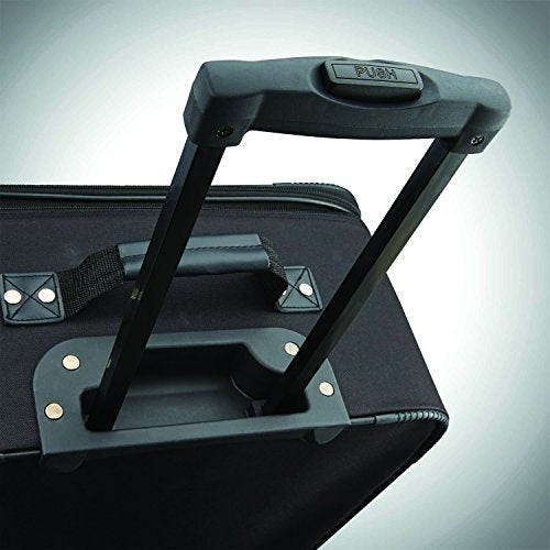 American Tourister Fieldbrook XLT Softside Upright Luggage, Black, 4-Piece Set (BB/DF/21/25)