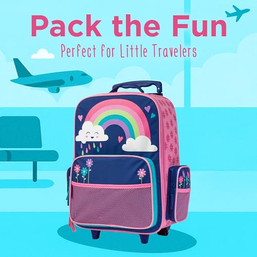 Stephen Joseph Kids Classic Rolling Luggage, Kids Luggage, Toddler Rolling Travel Carry On, Kids Suitcase with wheels,