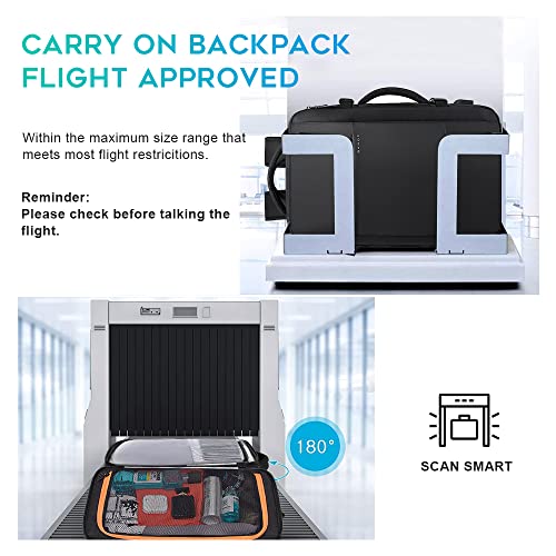 BANGE 35L Lightweight Backpack, 17.3 inch Travel Laptop Backpacks, Unisex Multifunctional Storage Pockets Business Commuter Rucksack, Waterproof and Wear-resistant Outdoor Sports Leisure daypack