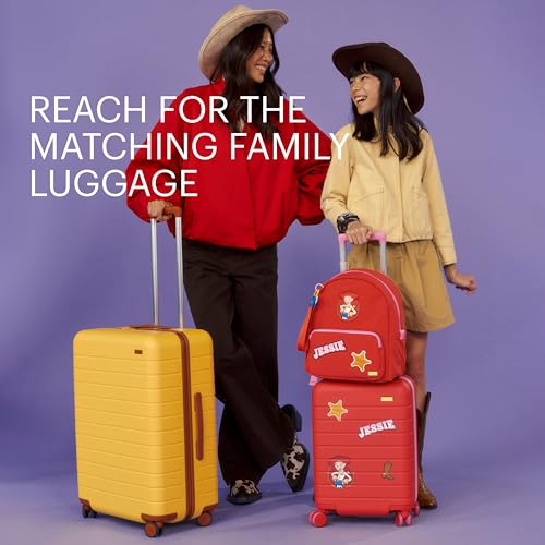 Away Toy Story 5 Bigger Carry-On Luggage - 23-Inch Lightweight Hardside Suitcase with 360° Spinner Wheels, Interior Compression System, TSA-Accepted Lock - Jessie Red