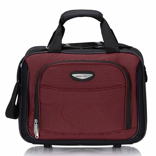 Travel Select Amsterdam Softside Expandable Luggage with Rolling Wheels, Red, 8-Piece Set (15/21/25/29) with Packing Cubes