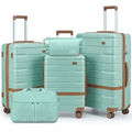 NEISIA Luggage Sets 3 Piece with TSA Lock Hardside PC+ABS Carry On Suitcase with YKK Zippers Lightweight Rolling Travel Luggage Sets with Spinner Wheels (Green) Fathers Day Gift for Dad Men Husband