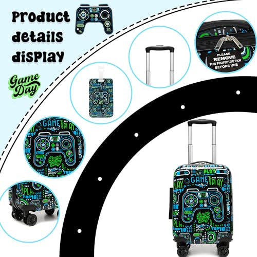 Homskiii Kid's Luggage Set 5 Piece Suitcase Set 16" Hardside Luggage with Spinner Wheels Boys Carry on Toddler Travel Rolling Luggage Airline Approved