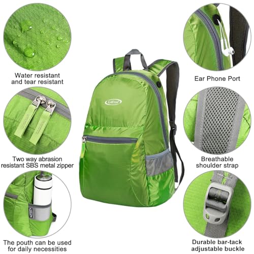 G4Free 20L Lightweight Packable Backpack Travel Hiking Daypack Foldable Backpack for Men Women
