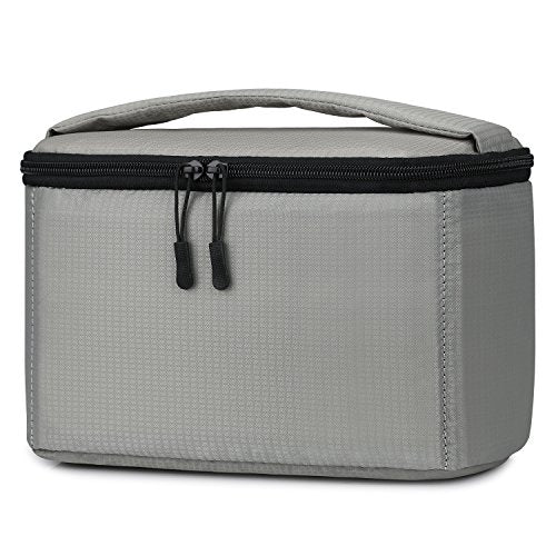 S-ZONE Padded Foldable Bag for DSLR SLR Camera TLR Sony Canon Nikon or Flash, grey, M, Foldable, padded, lightweight