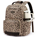 LOVEVOOK Laptop Backpack for Women with Pouch Pocket for Large Capacity Cup,17 Inch Laptop Computer Bag Travel Backpack Purse,Waterproof Work Business Backpack College Teacher Bags,Leopard print