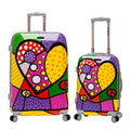 Rockland Departure Hardside 2 Piece Spinner Wheel Luggage, (20"/28"), Heart