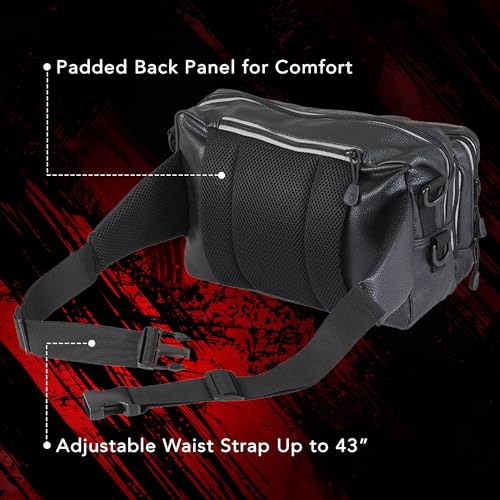 ZÜCA Artist Belt Bag – Professional Makeup Organizer for Men & Women's Waist Belt Bag or Adjustable Strap Crossbody Fanny Packs with 3 Zippered Compartments - Cosmetic Storage, 8.5"x13"x9"