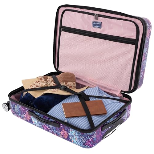 Travelers Club Unisex Bella Caronia Deluxe 20", 3 Piece, or 7 Piece Luggage & Travel Accessories Set Jardin