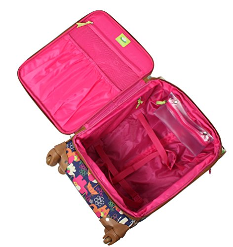Lily Bloom Design Pattern 28" Luggage Softside Expandable With Double Spinner Wheels, Large Lightweight Suitcase Checked Bag For Women