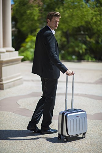 Rockland Revolution Hardside Rolling Computer Case, Carry-On, Black